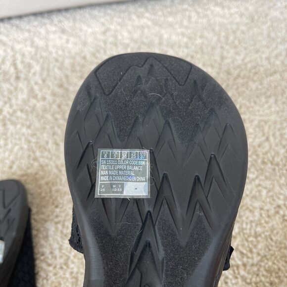 Skechers Goga Max Black Mesh Slides Sandals - Womens Sz 8M - Picture 11 of 11